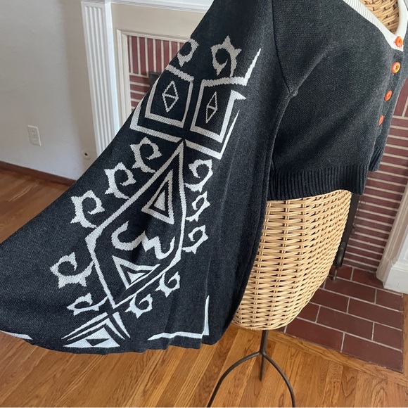 Elhoffer bell sleeve crop goth cardigan M - Picture 3 of 13